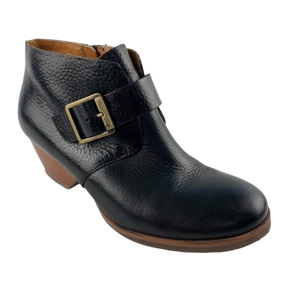 KORKS by Kork Ease Little Monkstrap Pebbled Leather Booties - Picture 2 of 12